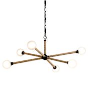 Troy Lighting Nomad 6 Light 37" Wide LED Chandelier Classic Bronze / Natural