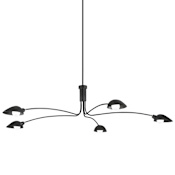 Troy Lighting Leo 5 Light 84" Wide Chandelier Satin Black