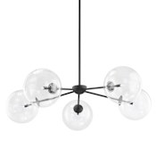 Troy Lighting Madrid 5 Light 54" Wide Chandelier Soft Black