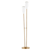 Troy Lighting Geyser 2 Light 68" Tall Buffet Floor Lamp Patina Brass