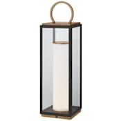 Troy Lighting Gareth 29" Tall LED Outdoor Table Lamp Patina Brass / Textured Black