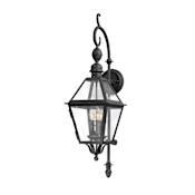 Troy Lighting Townsend 3 Light 33" Outdoor Wall Sconce Textured Black
