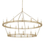 Troy Lighting Sutton 28 Light 61" Wide Taper Candle Chandelier - Champagne Silver Leaf Champagne Silver Leaf
