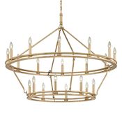 Troy Lighting Sutton 20 Light 44" Wide Taper Candle Chandelier Champagne Silver Leaf