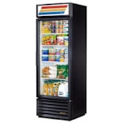 True 27 Inch Wide Glass Door Merchandiser Black