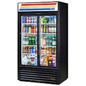 True 45 Cu. Ft. Glass Sliding Door Merchandiser Black