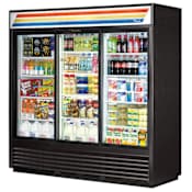 True 69 Cu. Ft. Glass Sliding Door Merchandiser Black