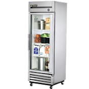 True T-Series 19 Cu. Ft. Reach-In Glass Swing Door Refrigerator Stainless Steel