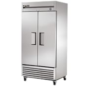 True T-Series 40 Inch Wide 35 Cu. Ft. Reach-In Solid Dual Door Refrigerator with Hydrocarbon Refrigerant Stainless Steel