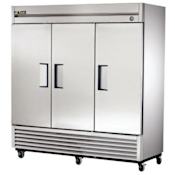 True 72 Cu. Ft. Reach- In Solid Triple Door Freezer Stainless Steel