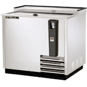 True 37 Inch Stainless Steel Deep Well Horizontal Bottle Cooler Stainless Steel / Black
