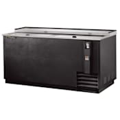 True 65 Inch Deep Well Horizontal Bottle Cooler Stainless Steel / Black
