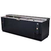 True 95 Inch Deep Well Horizontal Bottle Cooler Stainless Steel / Black