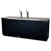 True 4 Keg Direct Draw Beer Dispenser Stainless Steel / Black