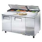 True 60 Inch Wide Pizza Prep Table with Alternate Top Stainless Steel