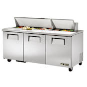 True 72 Inch Wide Mega-Top Sandwich/Salad Prep Table Stainless Steel