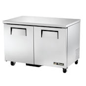 True 48" Wide Undercounter Freezer Stainless Steel