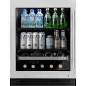 True Residential 24 Inch Wide Energy Star Certified Wine and Beverage Cooler with Door Lock and Door Alarm Stainless Steel