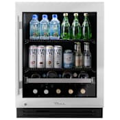 True Residential 24 Inch Wide Energy Star Certified Wine and Beverage Cooler with Reversible Door and Wire Shelves Stainless Steel