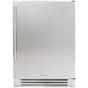 True Residential 24 Inch Wide 4.2 Cu. Ft. Built-In Energy Star Upright Compact Freezer with LED Lighting and Automatic Defrost Stainless Steel