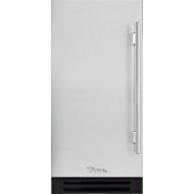 True Residential 15 Inch Wide 28 Lbs. Capacity Built-In Ice Maker with 75 Lbs. Daily Ice Production and Soft Close Hinges and Reversible Door Stainless Steel