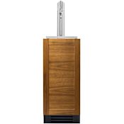 True Residential 15 Inch Wide 3.1 Cu. Ft. Panel Ready Built-In / Free Standing Single Tap Kegerator with LED Lighting Panel Ready