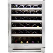 True Residential 24 Inch Wide 45 Bottle Capacity Built-In Wine Cooler with Sabbath Mode Stainless Steel