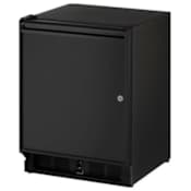 U-Line 21 Inch Wide 3.3 Cu. Ft. Capacity Energy Star Certified Left Handed Solid Door Beverage Center with Lock from the ADA Series Black