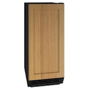 U-Line 1 Class 15 Inch Wide 25 Lbs. Capacity Panel Ready Built-In / Free Standing Ice Maker with 55 Lbs. Daily Ice Production, BrightShield, and Drain Pump Panel Ready
