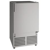 U-Line Marine Collection 14 Inch Wide 12 Lbs. Capacity Built-In / Free Standing Ice Maker with 23 Lbs. Daily Ice Production and Door Flush to Cabinet Stainless Steel