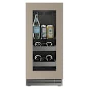 U-Line Home 15 Inch Wide 9 Bottle Capacity and 54 Can Capacity Energy Star Certified Panel Ready Wine and Beverage Cooler with Cantilever Shelving System Integrated Frame