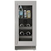 U-Line Home 15 Inch Wide 9 Bottle Capacity and 54 Can Capacity Energy Star Certified Wine and Beverage Cooler Stainless Frame