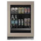 U-Line Home 24 Inch Wide 14 Bottle Capacity and 168 Can Capacity Energy Star Certified Panel Ready Wine and Beverage Cooler with Cantilever Shelving System Integrated Frame