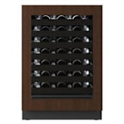 U-Line Seamless 24 Inch Wide 49 Bottle Capacity Panel Ready Built-In Wine Cooler with BrightShield Antimicrobial Protection Integrated Frame