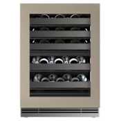 U-Line Home 24 Inch Wide 35 Bottle Capacity Panel Ready Built-In Dual Zone Wine Cooler Integrated Frame