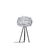UMAGE Eos Single Light 20" Tall Novelty and Tripod Table Lamp Grey with Black Cord