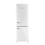 Unique Appliances Classic Retro 24 Inch Wide 11.7 Cu. Ft. Energy Star Certified Bottom Freezer Refrigerator with Quick Freeze Marshmallow White