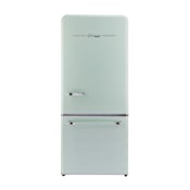 Unique Appliances Classic Retro 30 Inch Wide 17.7 Cu. Ft. Energy Star Certified Bottom Freezer Refrigerator with Wine Rack Summer Mint Green