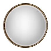Uttermost Grace Feyock 36" Diameter Circular Framed Accent Mirror Gold
