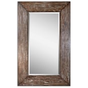 Uttermost 50-1/2" W x 80-1/2" H Rectangular Framed Full Length Mirror Antique Hickory