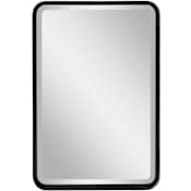 Uttermost Croften 20-1/4" W x 30-1/4" H Rectangular Framed Bathroom Wall Mirror Matte Black