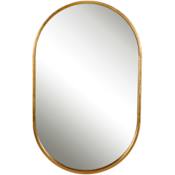 Uttermost Varina 20" W x 32" H Oval Framed Bathroom Mirror Antiqued Gold Leaf
