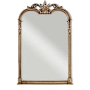 Uttermost 27-1/2" W x 42-1/2" H Arched Framed Accent Mirror Champagne Silver Leaf