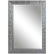 Uttermost Tarek 29-7/8" W x 41-7/8" H Rectangular Framed Bathroom Mirror Silver with Light Gray Wash