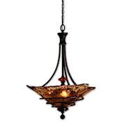 Uttermost 3 Light Bowl Pendant from the Vitalia Collection Oil Rubbed Bronze
