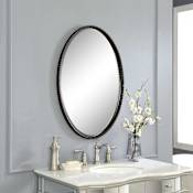 Uttermost Carolyn Kinder 22" W x 32" H Oval Framed Bathroom Mirror Oil Rubbed Bronze