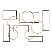 Uttermost 60 Inch x 41 Inch Iron Metal Wall Art from the Elias Collection Brushed Bronze / Gold Leaf