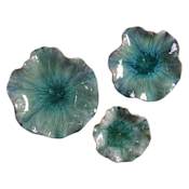 Uttermost Botanical 11" Wide Ceramic Wall Art by Billy Moon - Set of (3) Green