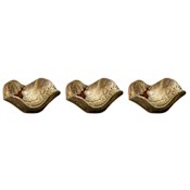 Uttermost Tamarine Three Piece Wall Sculpture Set Salted Tamarind