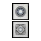 Uttermost String Duet Two Piece Wall Sculpture Set by Grace Feyock Blue